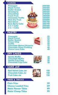 Cake Creatorz menu 3