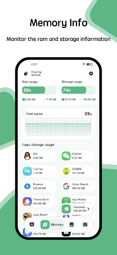 Screenshot System Monitor Cpu Ram Battery