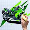 Cool Motorcycle Coloring Book icon