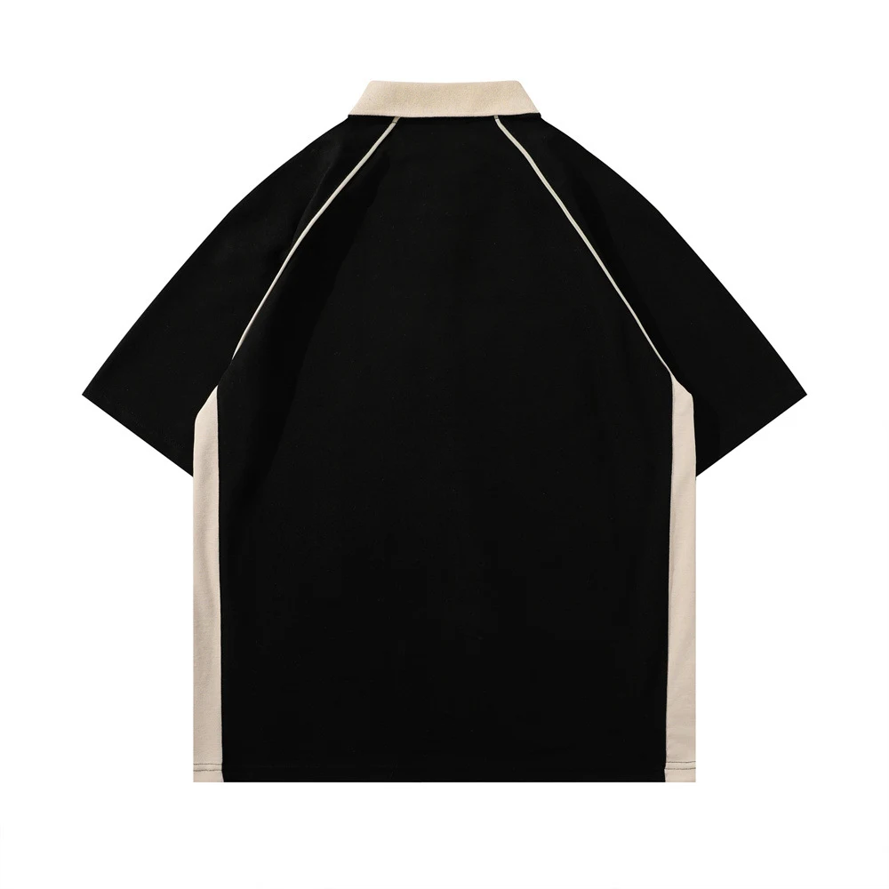 Muška polo majica kratkih rukava sa štampom pauka i slova, idealna za svakodnevno nošenje, udobna i moderna, za opušteni stil.