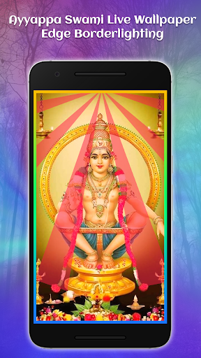Ayyappa Swami Live Wallpaper-Edge Borderlighting