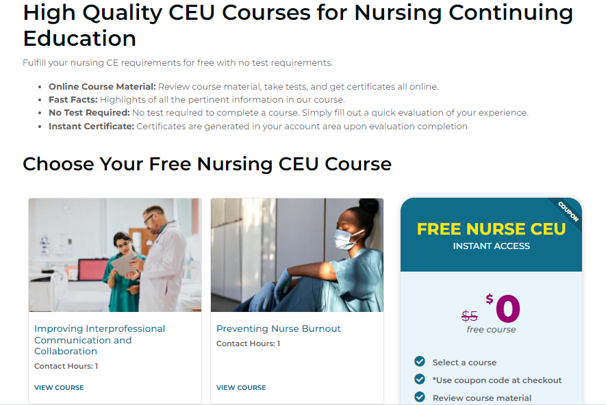 8 Free Nursing CEUs in California You Can Take Online