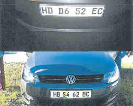 CRIMINAL OFFENSE: Above shows examples of illegal number plates Picture: SUPPLIED