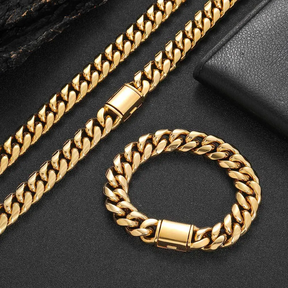 Title 4, Flip Buckle roestvrijstalen ketting Hip Hop mod...