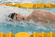 Matthew Sates on his way to victory in the men's 200m freestyle at the SA championships in Gqeberha on Thursday evening. 