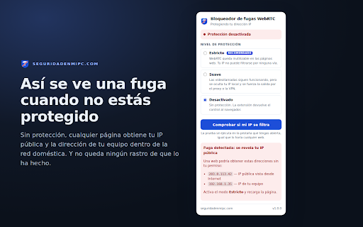 Bloqueador de fugas WebRTC screenshot 4