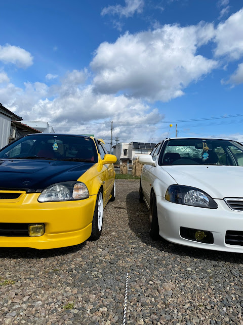 シビック EK4 EK9 TYPE R ワンオフマフラー サイレンサー付き