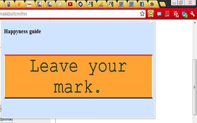 Happiness guide chrome extension