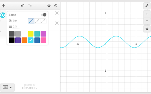 Custom colors for desmos