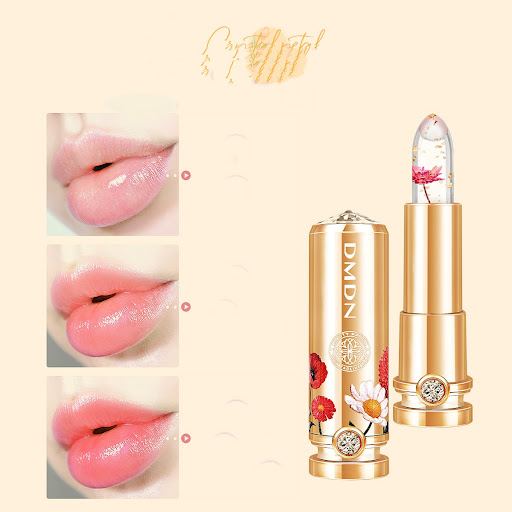 Title 1, Crystal Petal Gold Foil Temperature Change Lips...