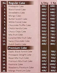 Cake Mania menu 1