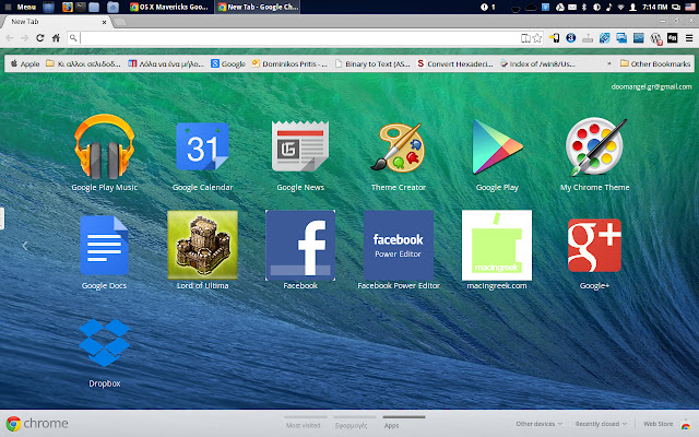 OS X Mavericks Theme chrome extension