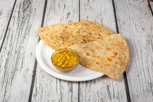 3 Paratha With Cholar Dal