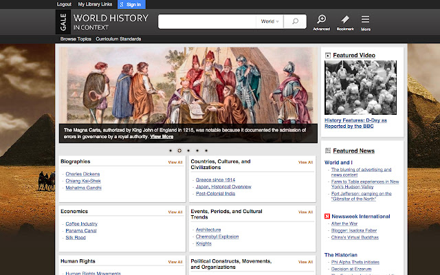 World History In Context chrome extension