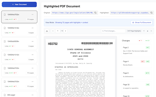 Change Finder PDF Helper