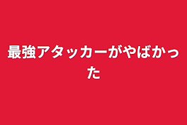 最強アタッカーがやばかった