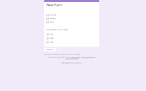 Google Form Desing Editor