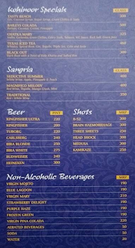 Kohinoor menu 1