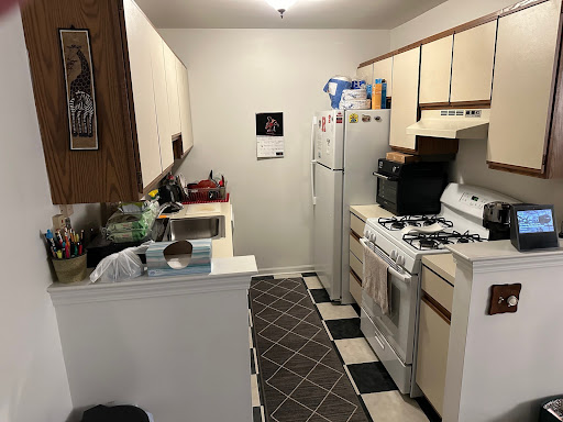 Kitchen with refrigerator and stove in this luxury house for rent in Cherry Hill Township ($1,900)