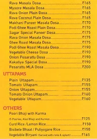 Sagar Ratna menu 3