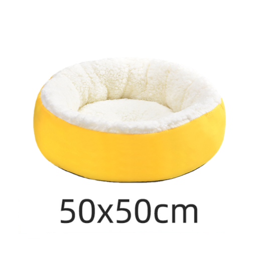 Comfortable Plush Pet Nest Round Cashmere Warm Cat Nest Comfortable Winter Without Fuel Without Electricity