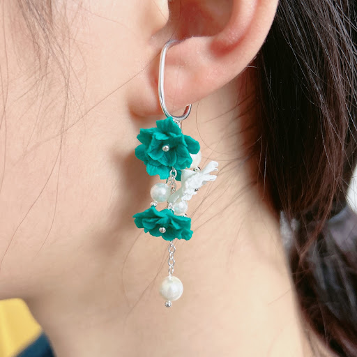 Title 3, Soft Ceramic Rose Lover Earrings. Delicate and ...