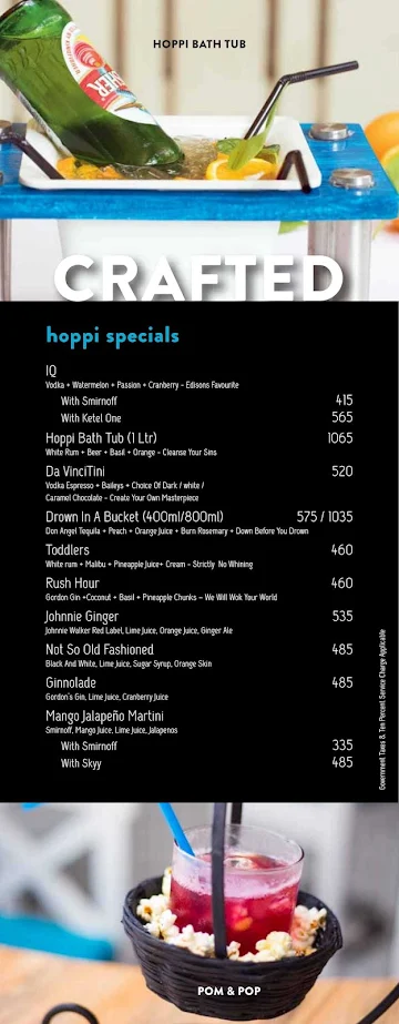 Hoppipola menu 