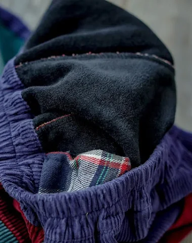 Pantalones harén de pana y terciope - 2