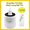 Bóng Đèn Led 120W Tích Điện Và Sạc Năng Lượng Mặt Trời Có Điều Khiển Từ Xa Kèm Theo Củ Sạc