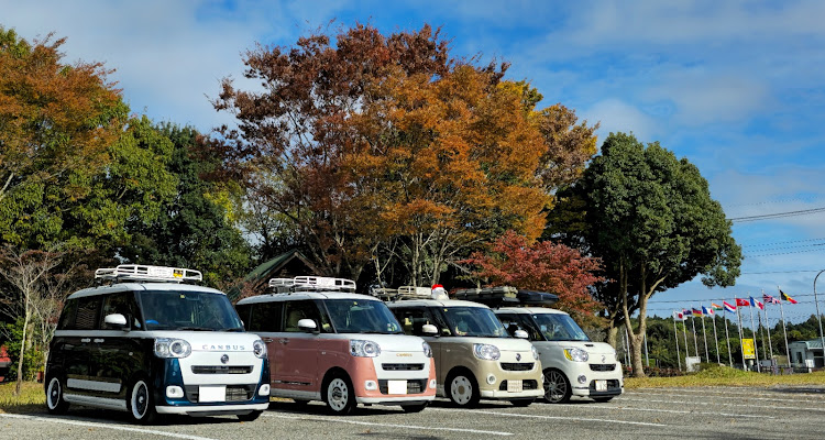 ムーヴキャンバスの#ムーヴキャンバス・オフ会・紅葉と愛車に関するカスタム事例の投稿画像2枚目