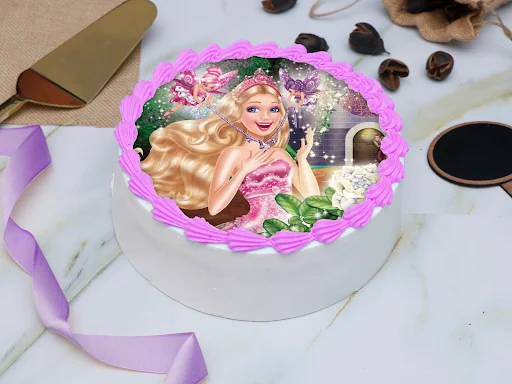 Barbie Doll Photo Cake