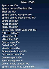 Royal Food menu 1