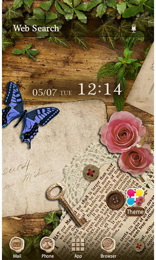 Screenshot Nature's Desk Wallpaper Theme
