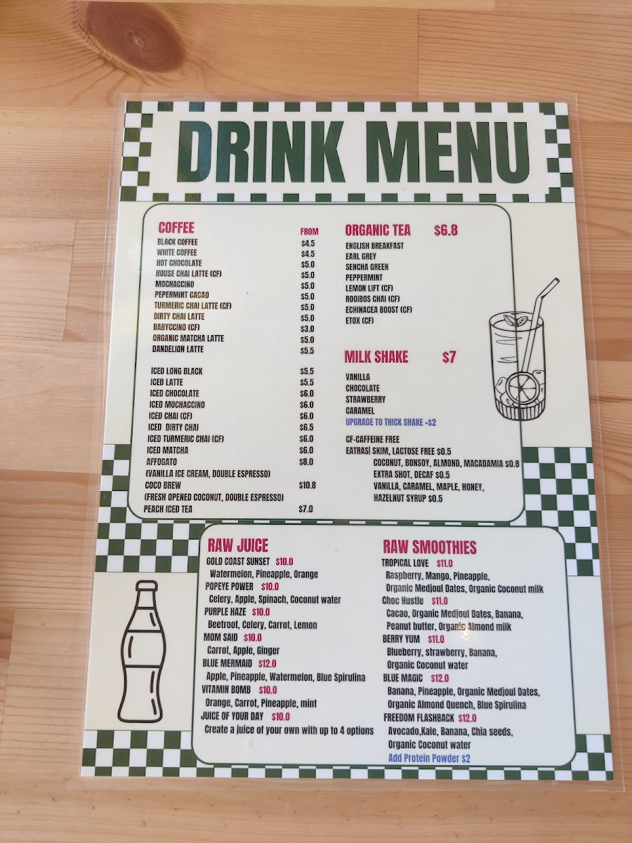 Drinks Menu 2024