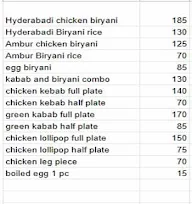 Ambur Hot Dum Biryani menu 1