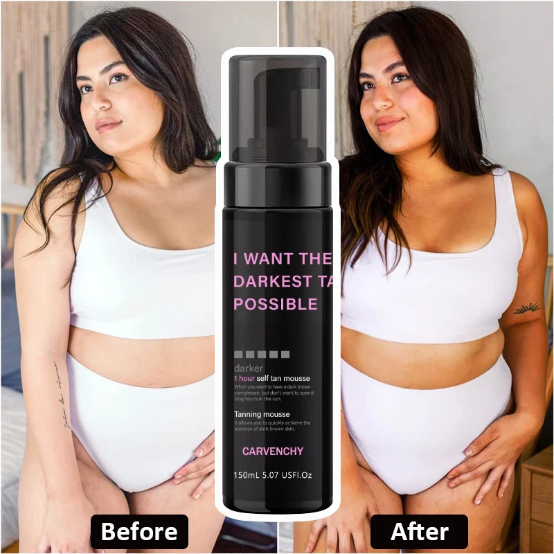 Nutrition Moisturizing Skin Tanning Mousse with Wheat Color and Black Milk. Achieve a sun-kissed tan and hydrated skin w