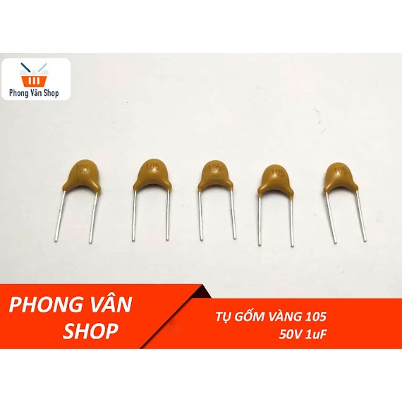 10 Tụ Gốm Vàng 105 50V 1Uf