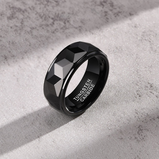 Title 9, Mens Tungsten Ring Personality Fashion Trend O...