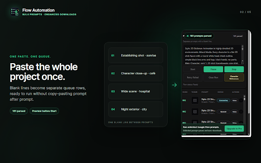 Flow Automation - Bulk Prompts & Auto Downloads screenshot 3
