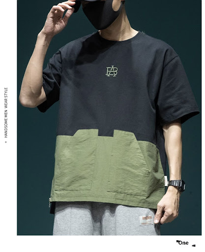 Title 8, Mens Japanese-style Retro Loose Plus Size Over...