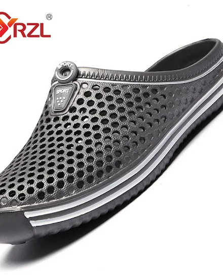 YRZL Men Summer Shoes Sandals Men's Holes Sandals Hollow ... - 0