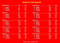 Momo'z Cafe menu 2