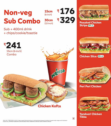 Subway menu 