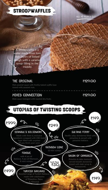 Twisting Scoops menu 