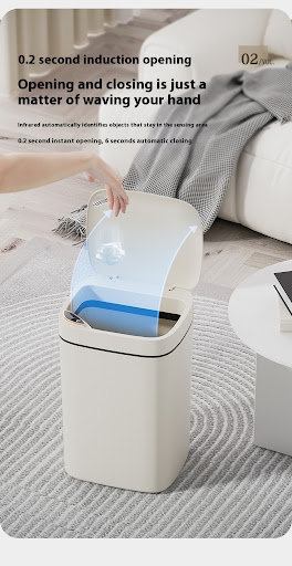 Title 7, Smart Trash Can Fully Automatic Induction Openi...