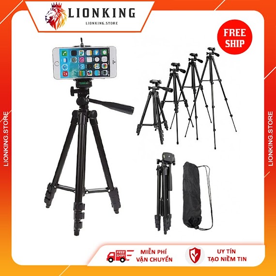 Giá Đỡ Chụp Ảnh Điện Thoại Tripod 3 Chân 3110, 3120 Kết Hợp Remote Tương Thích Với Nhiều Dòng Máy