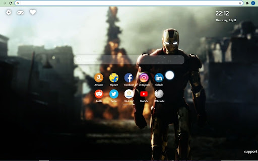 Iron Man Wallpaper New Tab Theme [Install]