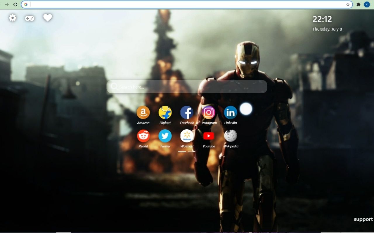 Iron Man Wallpaper New Tab Theme [Install] Preview image 2