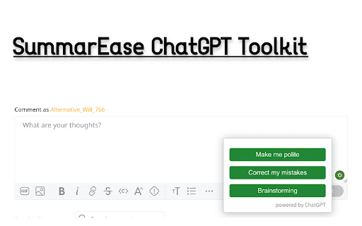 SummarEase ChatGPT Toolkit