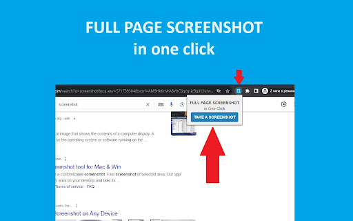 Full page screenshot in One Click